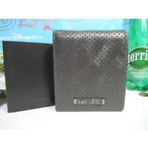 送料無料 キングズ バイ サマンサタバサ 牛革 カモフラ柄 パンチング W型押 二つ折り財布 折財布 ガンメタ 新品 証明書付 包装無料 サマンサキングズ KINGZ