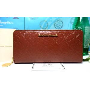 送料無料 サマンサタバサ 限定 ミッフィー メラニー 型押 牛革 ラウンドジップ ファスナー 長財布 ブラウン 新品 証明書付 ギフト包装無料 開運 金運up 男女兼用