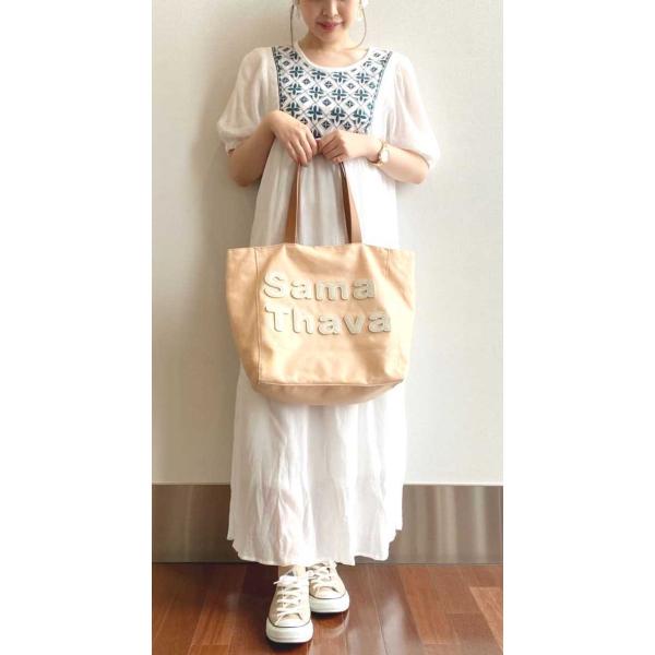 サマンサタバサ くまのプーさん 限定 ロゴ入 トートバッグ ピンクベージュ A4サイズ 肩掛可 未使...