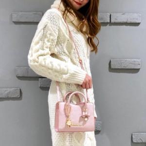 サマンサベガ クリスマス 限定 パール リボン チャーム付 2way ミニバッグ ショルダーバッグ 折財布付 ピンク 未使用 証明書付 包装可 サマンサタバサ 赤字特価