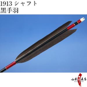 黒手羽 1913シャフト 6本組 弓道 弓具 矢 D-1311