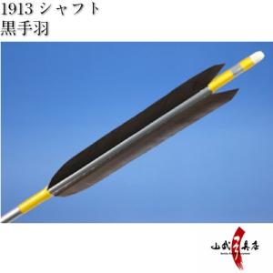 弓道 矢 黒手羽 1913 シャフト 6本組 弓具 弓道具 女性 女性向き 初心者 山武弓具店 D-...