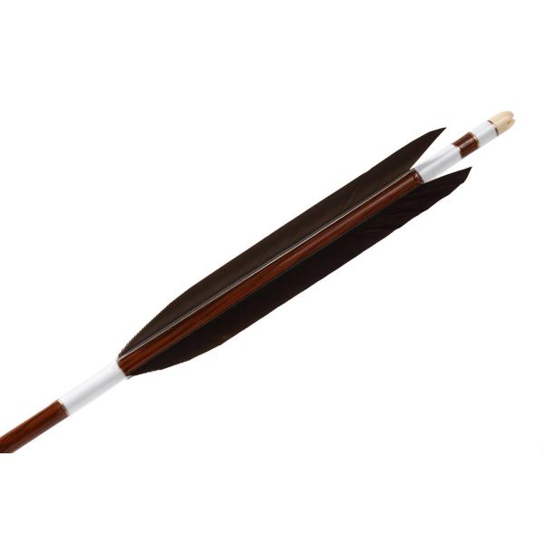 ハヤブサカーボン 黒手羽 76-22 6本組 山武弓具店 送料無料【D-1655】