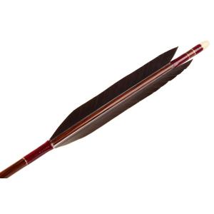 ハヤブサカーボン　黒手羽　76-22　6本組　【D-1658】 矢 弓道 隼