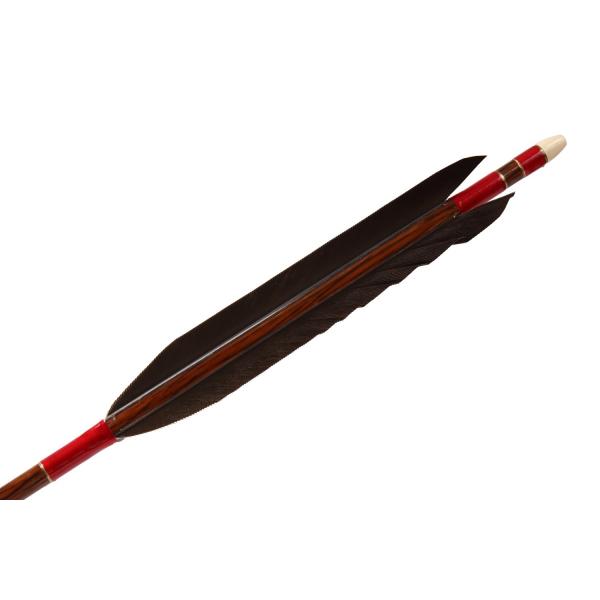 ハヤブサカーボン 黒手羽 80-25 6本組 山武弓具店 送料無料【D-1660】