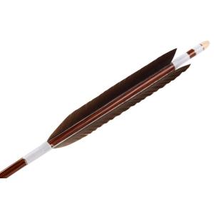 ハヤブサカーボン 黒手羽 80-25 6本組 山武弓具店 送料無料【D-1660