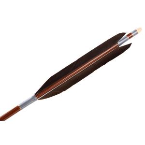 ハヤブサカーボン　黒手羽　80-25　6本組　【D-1664】 矢 弓道 隼