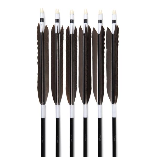 弓道 矢 黒手羽 B級品 1913 6本組 弓具 弓道具 女性 女性向き 初心者 山武弓具店 【D-...