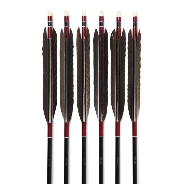 弓道 矢 黒手羽 B級品 1913 6本組 弓具 弓道具 女性 女性向き 初心者 山武弓具店 【D-...