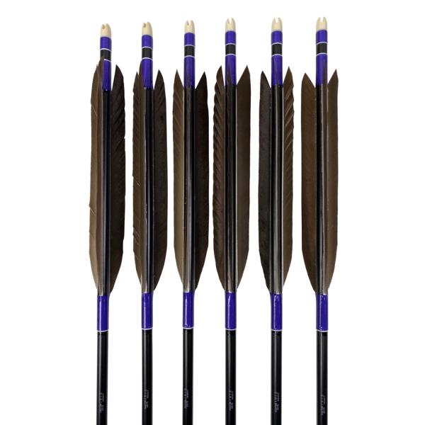 弓道 矢 黒手羽 B級品 1913 6本組 弓具 弓道具 女性 女性向き 初心者 山武弓具店 【D-...