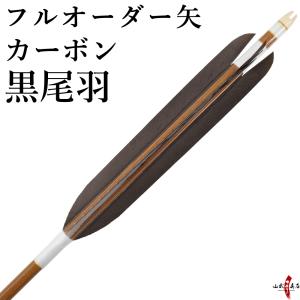 弓道 矢 黒手羽 匠カーボン 80-22 カーボン 6本組 ブラック 黒 8022