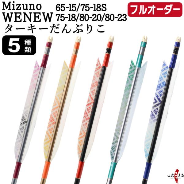 フルオーダー製作矢 Mizuno WENEW ターキー だんぶりこ 6本組　(65-15/75-18...