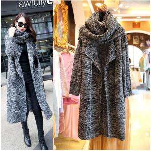 ロングカーディガン　レディース　ニット　セーター　2018秋冬　羽織