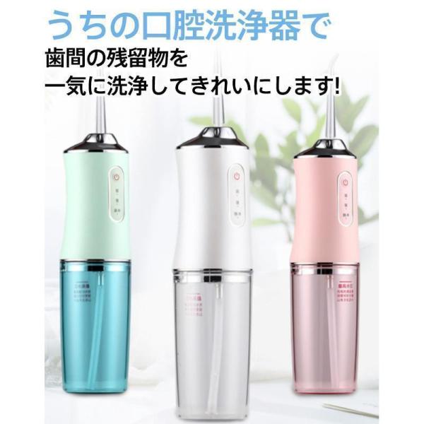 口腔洗浄器 usb充電式 電動 超音波 歯垢除去 ジェットウォッシャー 歯石取り 口腔ケア 携帯型 ...