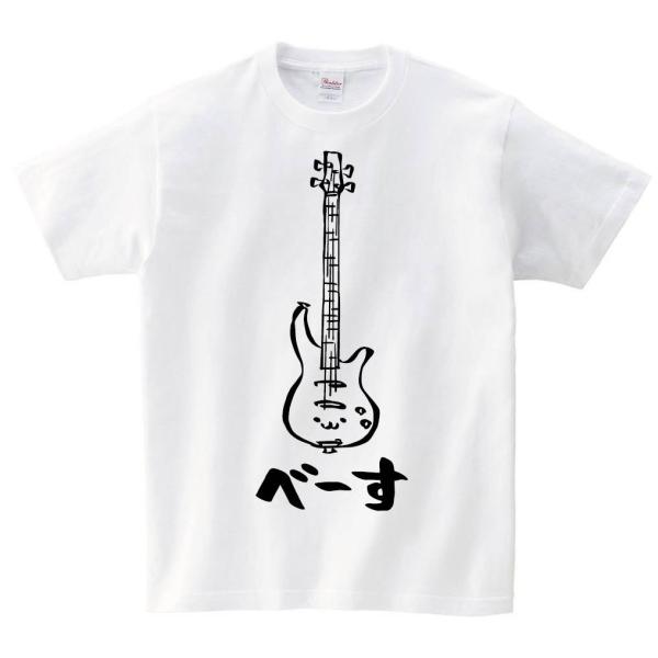 べーす　エレクトリック　ベース　ギター　ベーシスト　バンド　楽器　筆絵　イラスト　半袖Tシャツ