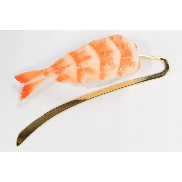 食品サンプル 寿司 しおり ブックマーク 読書 本 (えび)