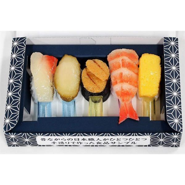 食品サンプル 寿司えんぴつキャップ (ウニ・その他5本セット)