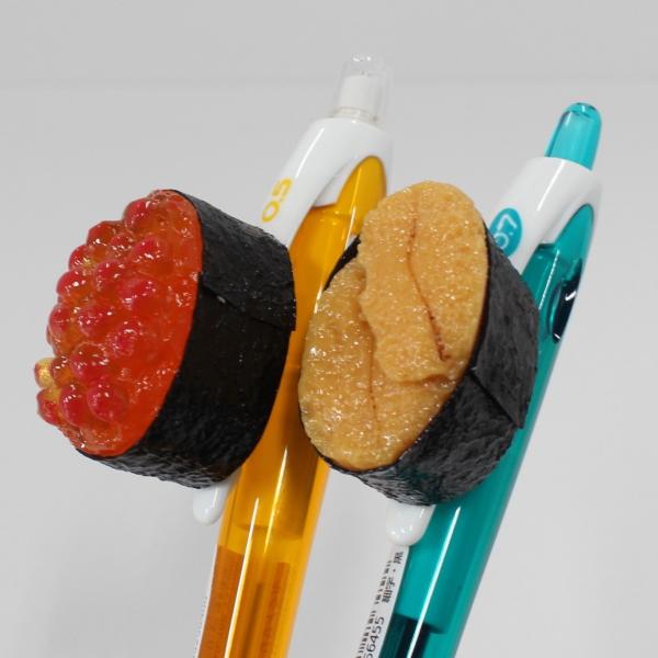 食品サンプル 寿司ペン2本セット (ボールペンうに・シャーペンいくら)