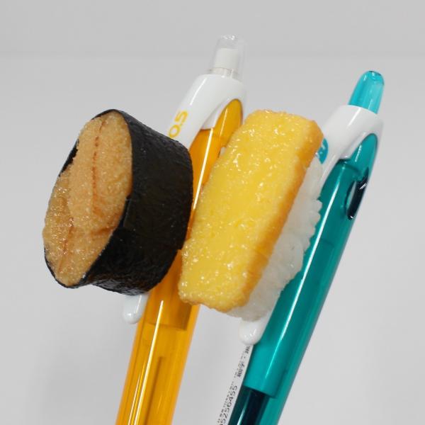 食品サンプル 寿司ペン2本セット (うにシャーペン・たまごボールペン)