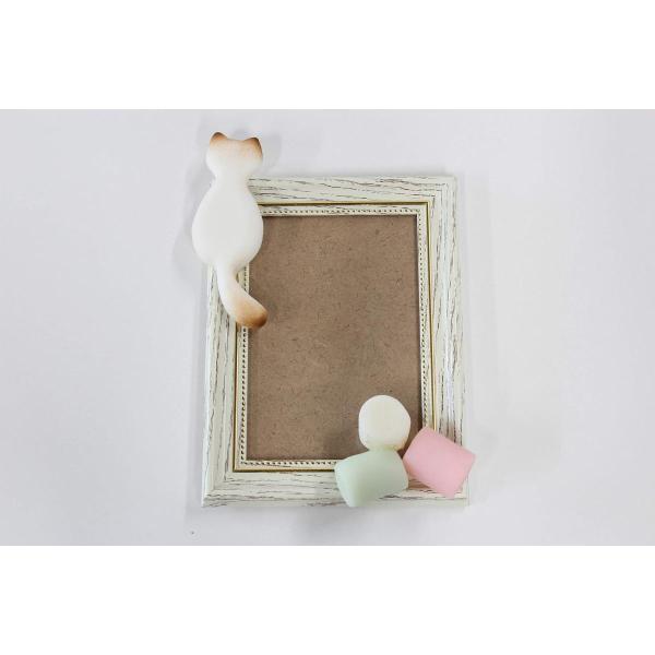 食品サンプル フォトフレーム マシュマロキャットとマシュマロ 猫 ネコ