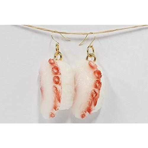 ピアス（ゴールド） 食品サンプル (寿司たこ)