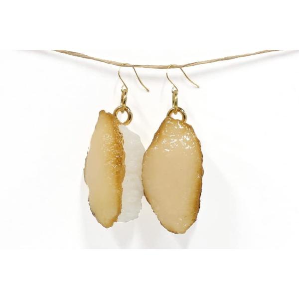 ピアス（ゴールド） 食品サンプル (寿司あわび)