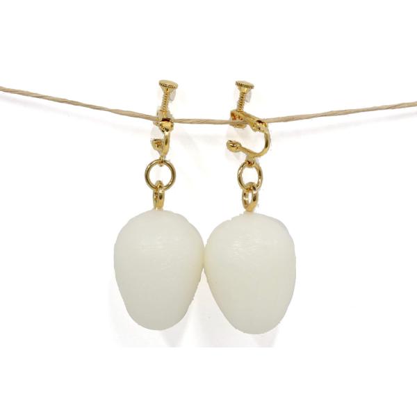 イヤリング（ゴールド） 食品サンプル うずらたまご うずら卵