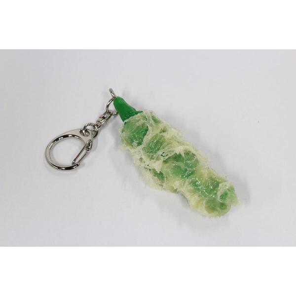 食品サンプル 天ぷら キーホルダー 雑貨 お土産 (ししとう天)