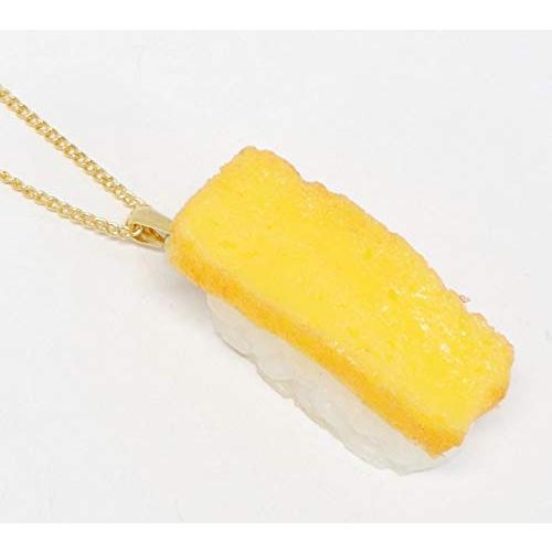 ネックレス（ゴールド） 食品サンプル ミニチュア寿司（玉子）