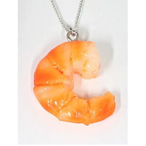 ネックレス(シルバー）　むきエビ　食品サンプル　