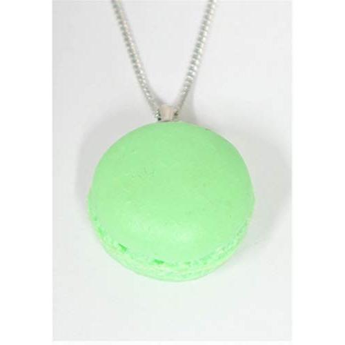 ネックレス(シルバー） マカロン　グリーン　食品サンプル　