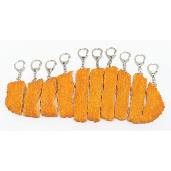 食品サンプル　10切れセット　勝つカツ勝つトンカツキーホルダー　10人向け　受験　合格