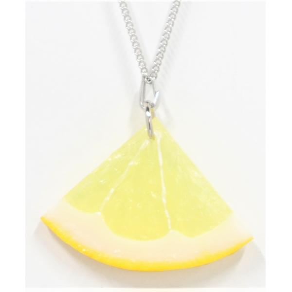 ネックレス(シルバー）  ミニレモン　食品サンプル　