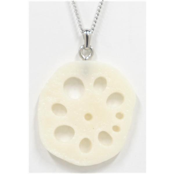 ネックレス(シルバー） レンコン　食品サンプル　