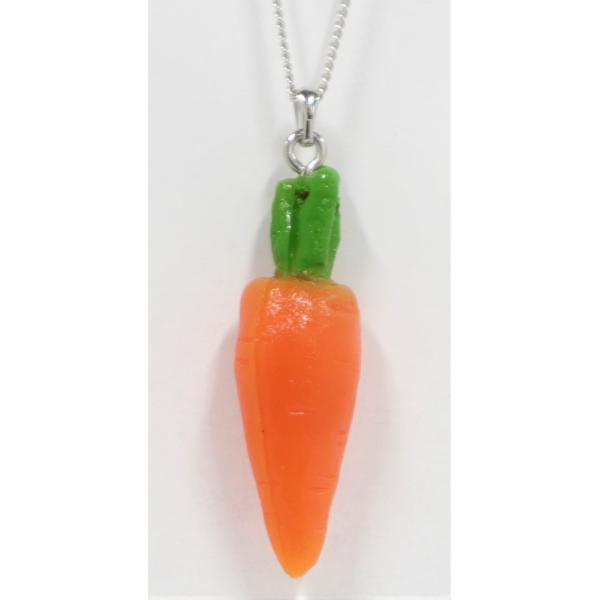ネックレス(シルバー）  ミニチュアにんじん　食品サンプル　