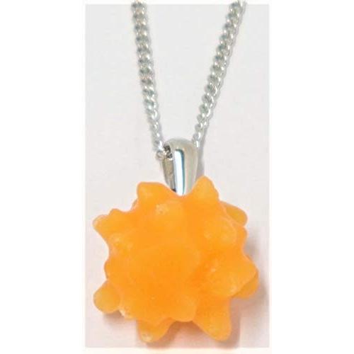 ネックレス(シルバー） 金平糖大サイズ (オレンジ色)