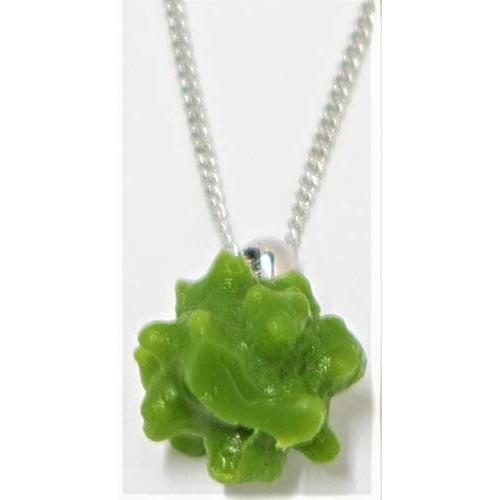 ネックレス(シルバー） 金平糖大サイズ (抹茶色)