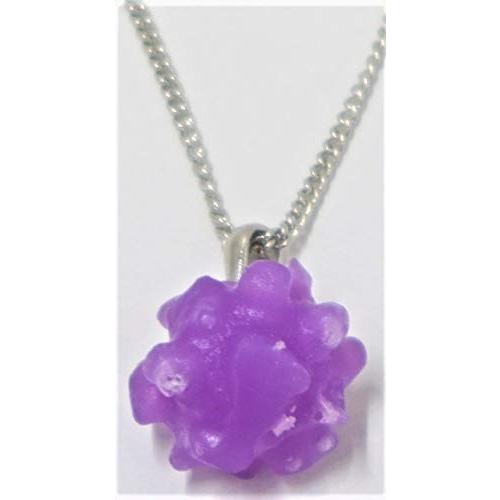 ネックレス(シルバー） 金平糖大サイズ (紫色)