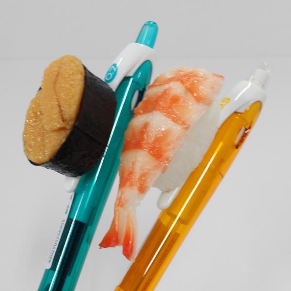 食品サンプル 寿司ペン2本セット (ボールペンうに・シャーペンえび)