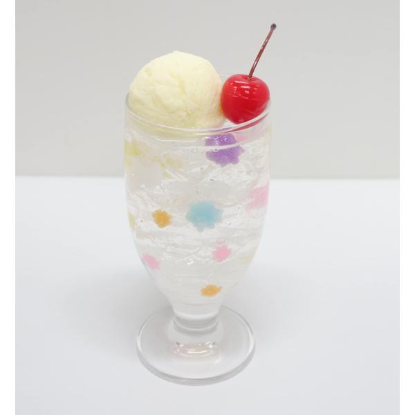 食品サンプル　金平糖ソーダ　ディスプレイ　販促　インテリア　クリームソーダ　喫茶店