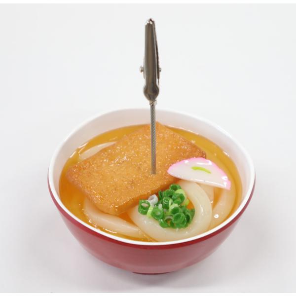 食品サンプル　ミニきつねうどん　メモクリップ　ミニチュア