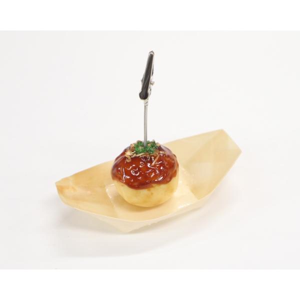 食品サンプル 実物大たこ焼き（メモクリップ付き）１個 舟盛り メモスタンド 大阪名物 たこやき