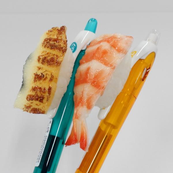 食品サンプル　寿司ペン2本セット　ウナギボールペン　海老シャープペンシル