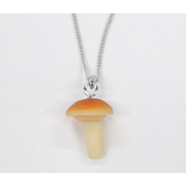 食品サンプル　なめ子ちゃん　ネックレス（シルバー）　なめこ　きのこ