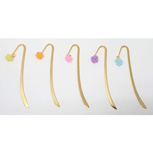 しおり ブックマーク 読書 本 金平糖(小)5色セット（水色・紫・ピンク・黄色・オレンジ）