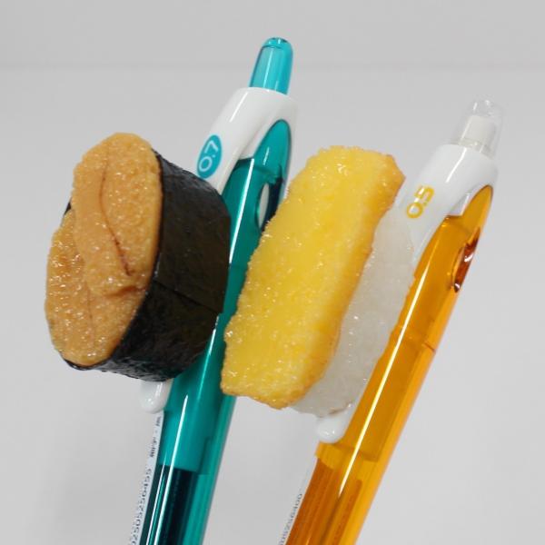 食品サンプル 寿司ペン2本セット (ボールペンうに・シャーペンたまご)
