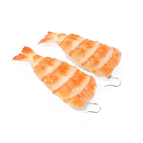 食品サンプル ピアス（シルバー） ミニチュア寿司 （海老）