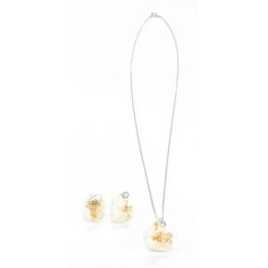 ピアス＆ネックレスセット（ゴールド） 食品サンプル ポップコーン