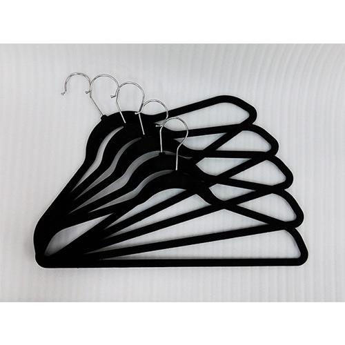 コストコ スペースセービングハンガー（すべらないハンガー）ネクタイバー付き　黒５本