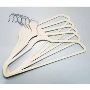 コストコ スペースセービングハンガー（すべらないハンガー）ネクタイバー付き　白５本